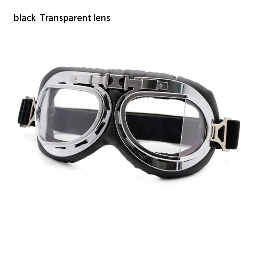 Retro Vintage Pilot Goggles Motor Protective Gear Glasses For Motorcycle Cruiser Cafe Scooter
