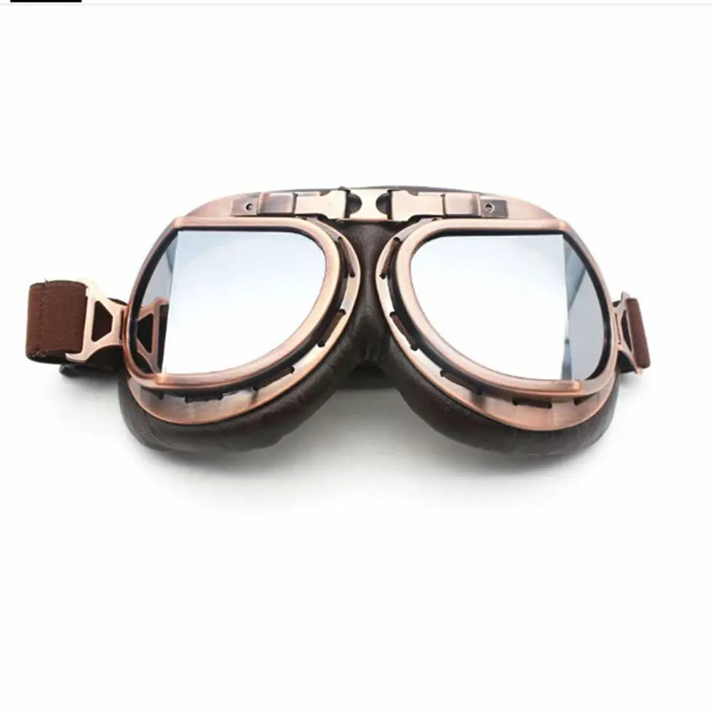 Retro Vintage Pilot Goggles Motor Protective Gear Glasses For Motorcycle Cruiser Cafe Scooter