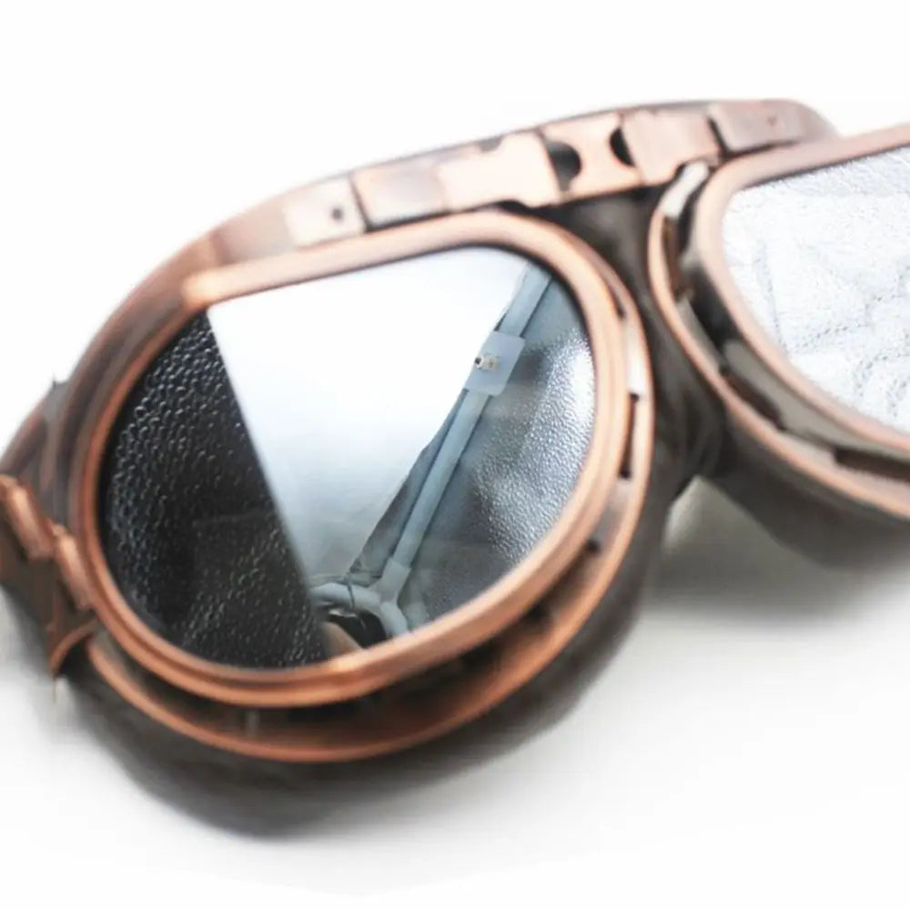 Retro Vintage Pilot Goggles Motor Protective Gear Glasses For Motorcycle Cruiser Cafe Scooter