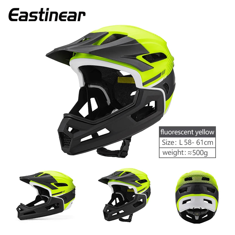 Eastinear's New Adult Bicycle Helmet Full-face Detachable Outdoor Sports Motorcycle Skateboard Riding Helmet