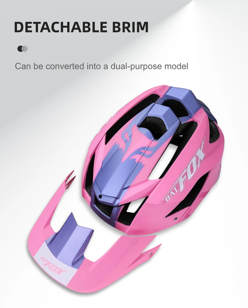 Batfox mtb helmet Size M Bicycle Helmet Men Women Molded Mountain Bike Ultralight Cycling Helmets