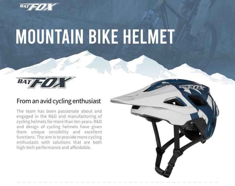 BATFOX Mtb Helmet Cycling Bicycle helmet Integrally-moulded Mountain Bike accessories