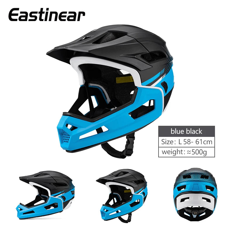 Eastinear's New Adult Bicycle Helmet Full-face Detachable Outdoor Sports Motorcycle Skateboard Riding Helmet