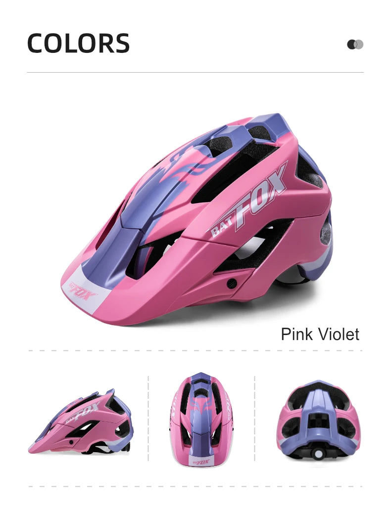 Batfox mtb helmet Size M Bicycle Helmet Men Women Molded Mountain Bike Ultralight Cycling Helmets