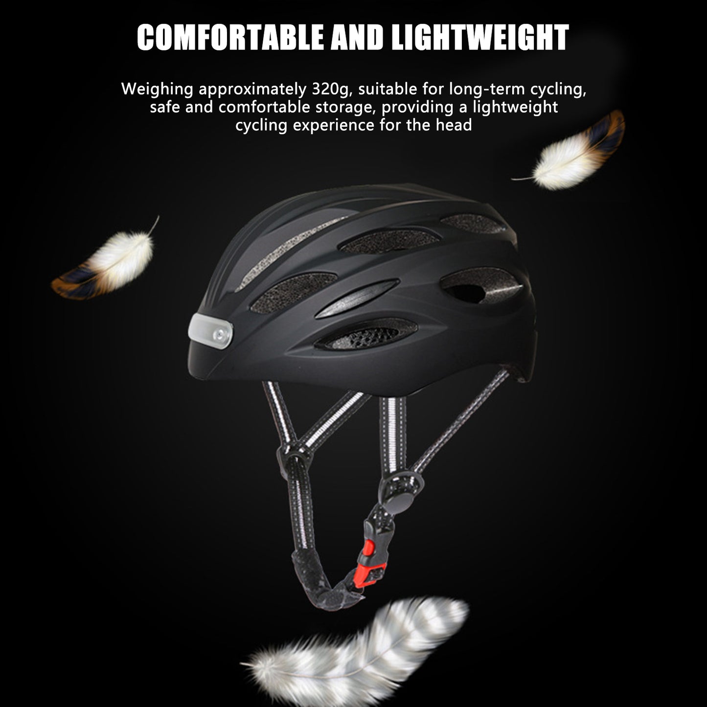 Bike Helmet with LED Light,Outdoor Breathable Cycling Safety Helmet for Unisex,Professional Safe Smart Cap Bicycle Accessories