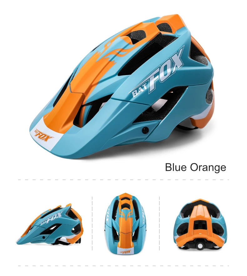 Batfox mtb helmet Size M Bicycle Helmet Men Women Molded Mountain Bike Ultralight Cycling Helmets