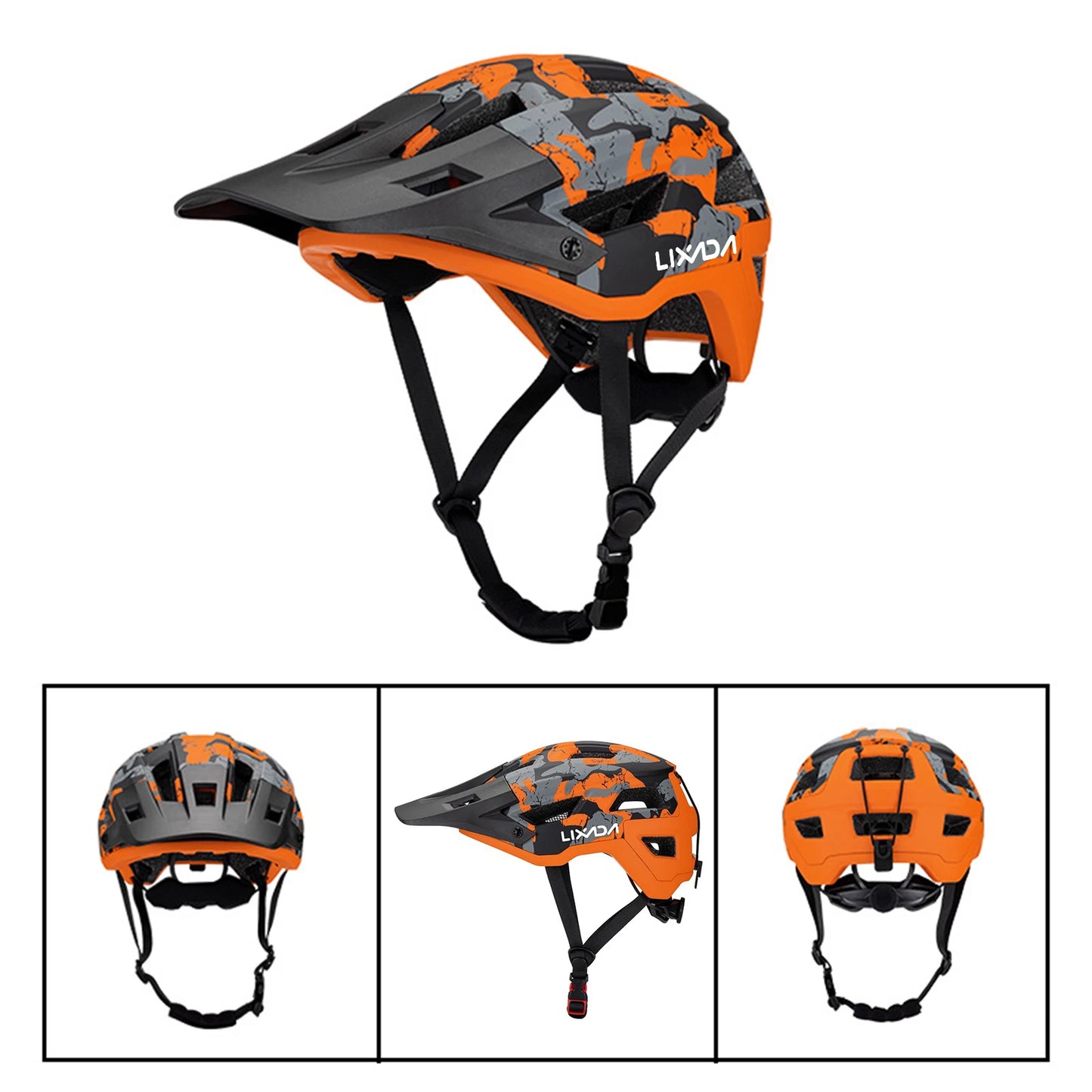 Bike Helmet for Men and Women Mountain Helmet Road Bike Helmet 55-61cm Adjustable Dial Removable Visor Ventilation 14 Air Vents