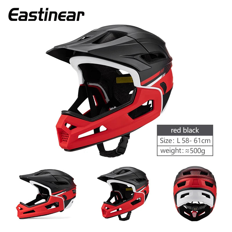Eastinear's New Adult Bicycle Helmet Full-face Detachable Outdoor Sports Motorcycle Skateboard Riding Helmet