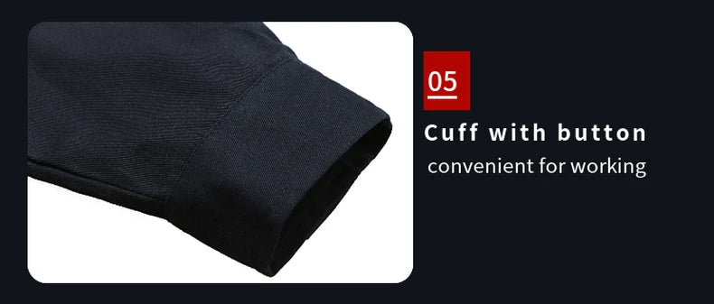 Hi Vis Shirt for Men Long Sleeve Cotton Work Shirt Pockets Safety Reflective Working Shirt High Visibility Workwear