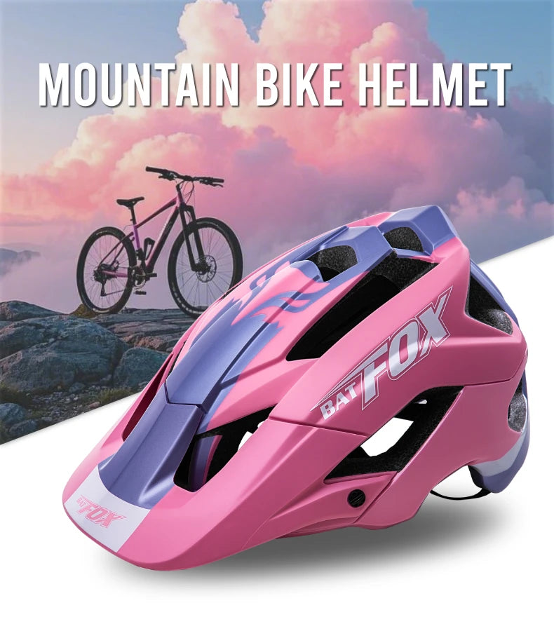 Batfox mtb helmet Size M Bicycle Helmet Men Women Molded Mountain Bike Ultralight Cycling Helmets