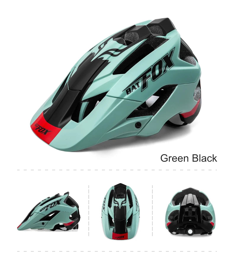 Batfox mtb helmet Size M Bicycle Helmet Men Women Molded Mountain Bike Ultralight Cycling Helmets