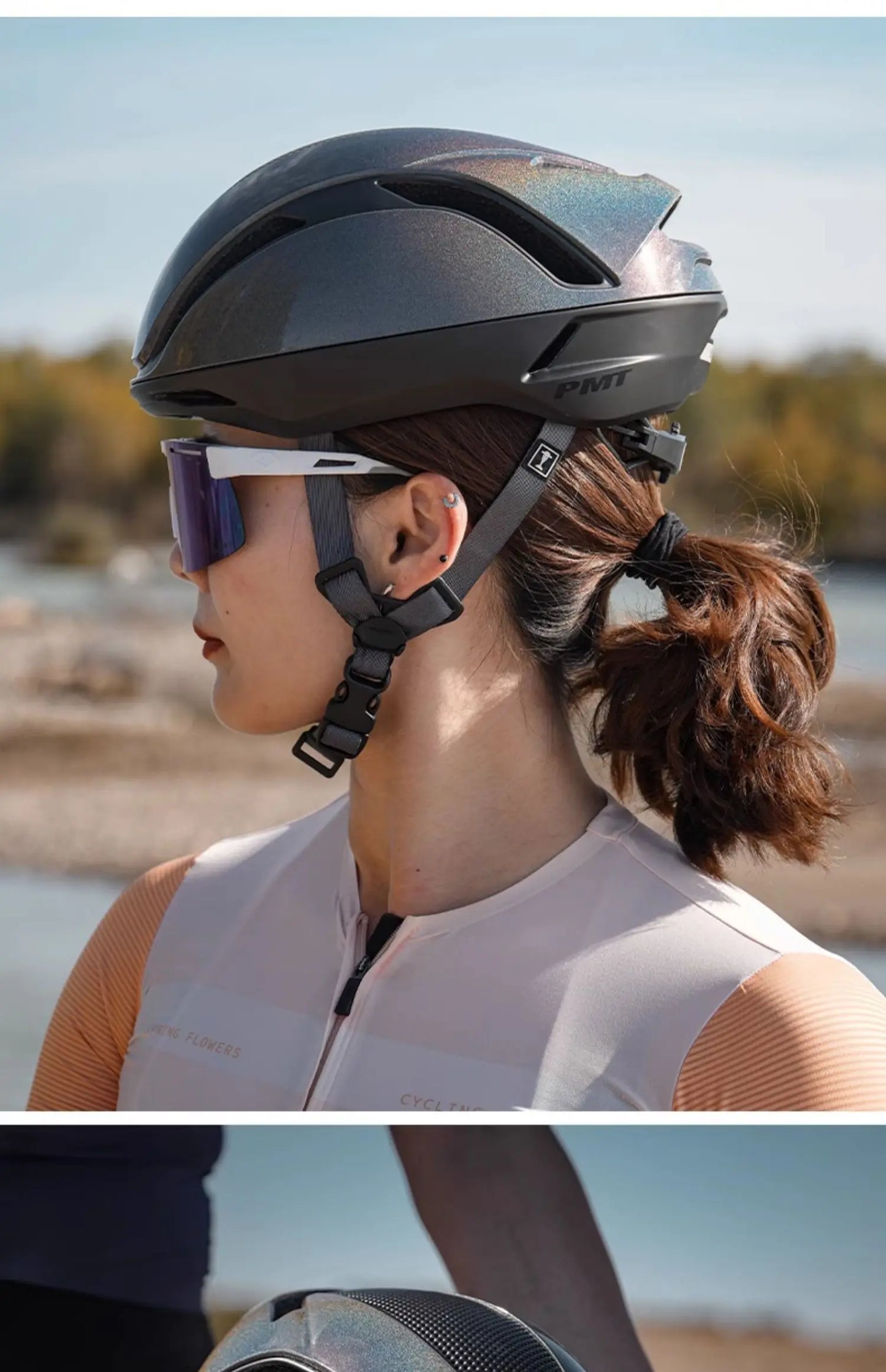 Bicycle riding helmet PTP core technology shock absorption men and women one-piece pneumatic helmet MTB road bike universal