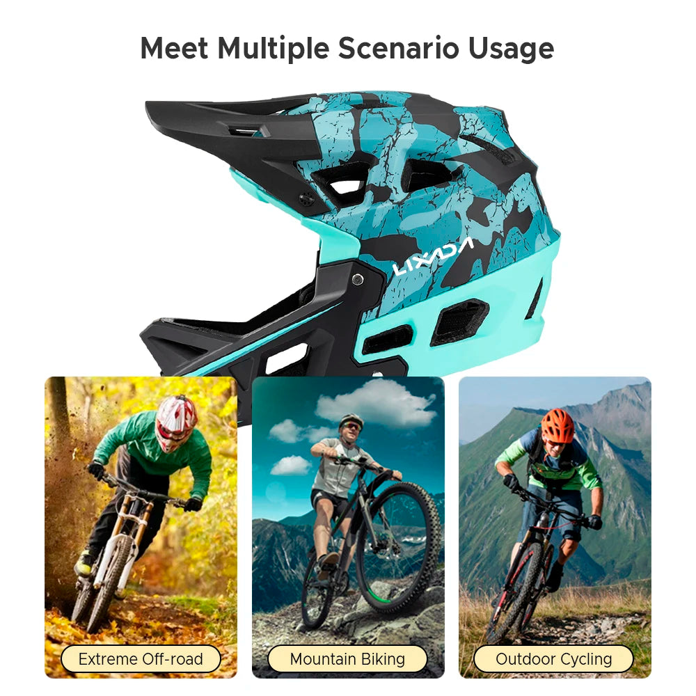 Full Face Mountain Bike Helmet Adult Racing Downhill MTB Helmet for Mountain Bike for Cycling Safety Equipment