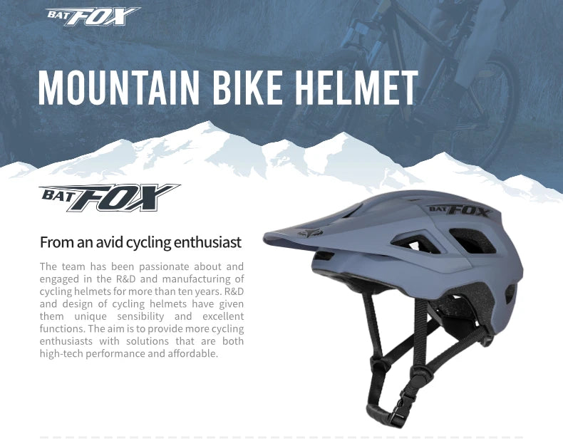 BATFOX Mtb Helmet Cycling Bicycle helmet Integrally-moulded Mountain Bike accessories