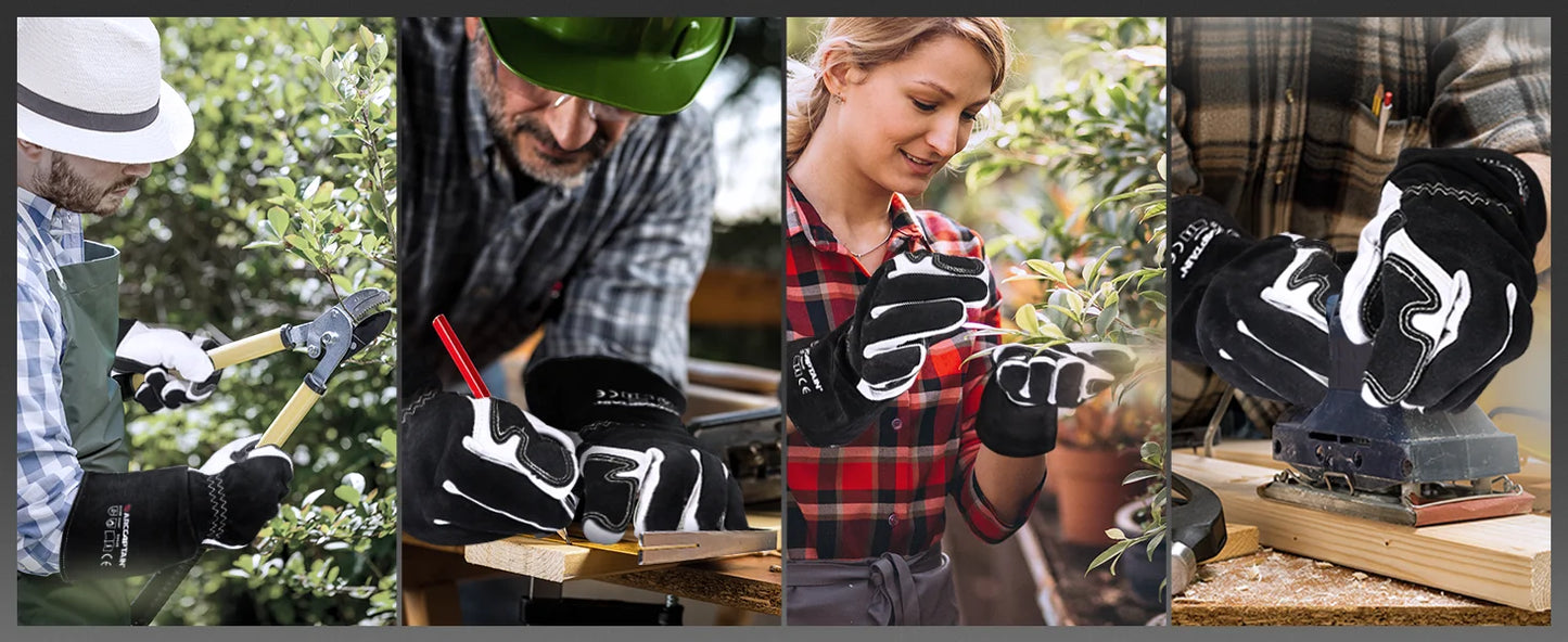 ARCCAPTAIN Welding Glove 14 inch Multifunctional Work Welding Gloves Goatskin Leather Protection For Welders Against Scalding
