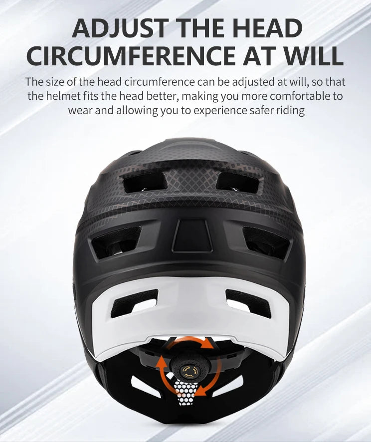 Eastinear's New Adult Bicycle Helmet Full-face Detachable Outdoor Sports Motorcycle Skateboard Riding Helmet