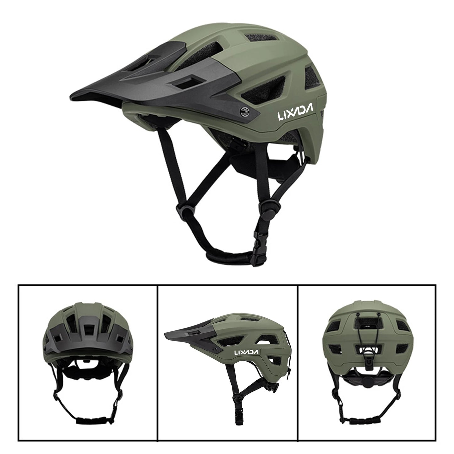 Bike Helmet for Men and Women Mountain Helmet Road Bike Helmet 55-61cm Adjustable Dial Removable Visor Ventilation 14 Air Vents