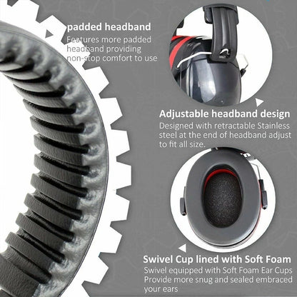 Adjustable Ear Defenders 26-35db Earmuffs Hearing Protection Ear Defenders Noise Reduction For Sport Shooting For Adults