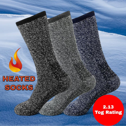 Mens Heated Thermal Socks - Pack of 3 - AT289-0