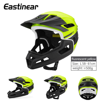 Eastinear's New Adult Bicycle Helmet Full-face Detachable Outdoor Sports Motorcycle Skateboard Riding Helmet