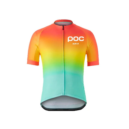 2025 New HPIT POC Cycling Jersey Colour Cycling Racing Tops Short Sleeve Bike Jersey Road Cycling Shirts Summer Bicycle Jerseys
