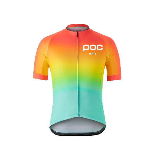 2025 New HPIT POC Cycling Jersey Colour Cycling Racing Tops Short Sleeve Bike Jersey Road Cycling Shirts Summer Bicycle Jerseys