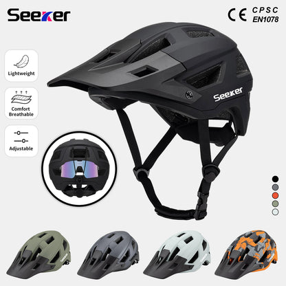 Seeker Men And Women Bicycle Helmets Lightweight Integrated Road Mountain Bike Racing Helmets Outdoor Sports Riding Equipment