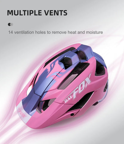 Batfox mtb helmet Size M Bicycle Helmet Men Women Molded Mountain Bike Ultralight Cycling Helmets