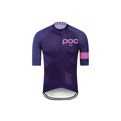 2025 New HPIT POC Cycling Jersey Colour Cycling Racing Tops Short Sleeve Bike Jersey Road Cycling Shirts Summer Bicycle Jerseys