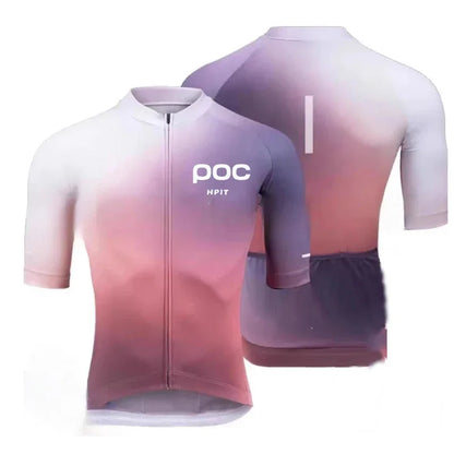 2025 New HPIT POC Cycling Jersey Colour Cycling Racing Tops Short Sleeve Bike Jersey Road Cycling Shirts Summer Bicycle Jerseys