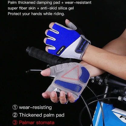 Cycling Gloves Bicycle Gloves for Men Women Mountain Bike Gloves Anti-Slip Shock Absorbing Half Finger Sport Gloves Accessories