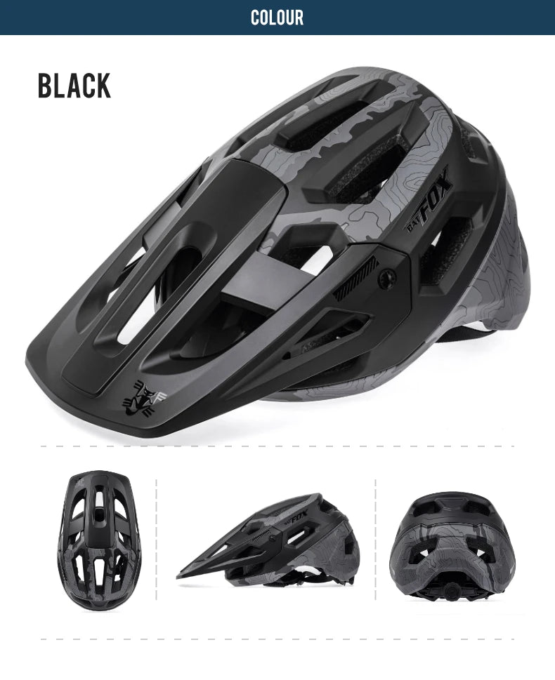 BATFOX Bike Helmet Men & Women High Quality Integrally-molded Cycling Mtb Bicycle Helmet Road & Mountain
