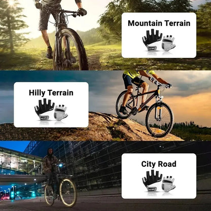 Cycling Gloves Bicycle Gloves for Men Women Mountain Bike Gloves Anti-Slip Shock Absorbing Half Finger Sport Gloves Accessories