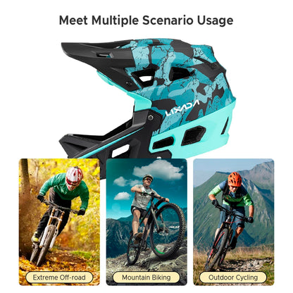 Full Face Mountain Bike Helmet Adult Racing Downhill MTB Helmet for Mountain Bike for Cycling Safety Equipment