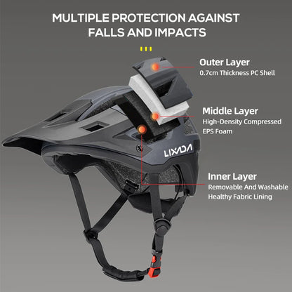 Bike Helmet for Men and Women Mountain Helmet Road Bike Helmet 55-61cm Adjustable Dial Removable Visor Ventilation 14 Air Vents