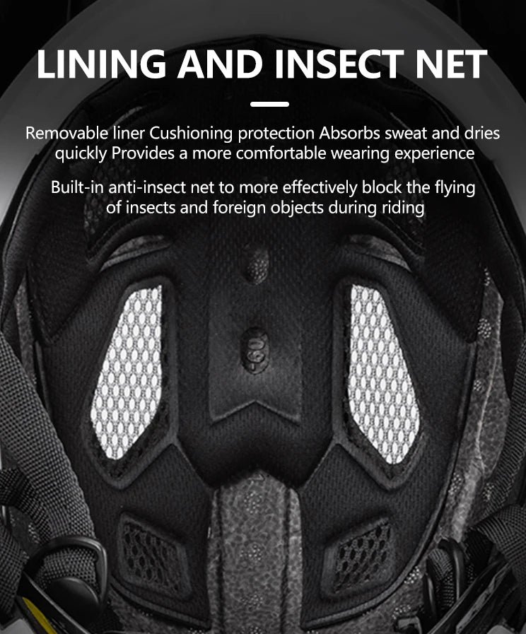 Eastinear's New Adult Bicycle Helmet Full-face Detachable Outdoor Sports Motorcycle Skateboard Riding Helmet