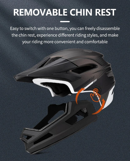 Eastinear's New Adult Bicycle Helmet Full-face Detachable Outdoor Sports Motorcycle Skateboard Riding Helmet