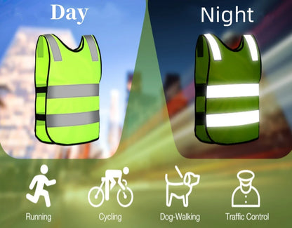 Kids Reflective Vest Child Safety Visibility Vest Kids Safety Vest for Cycling Ski Running