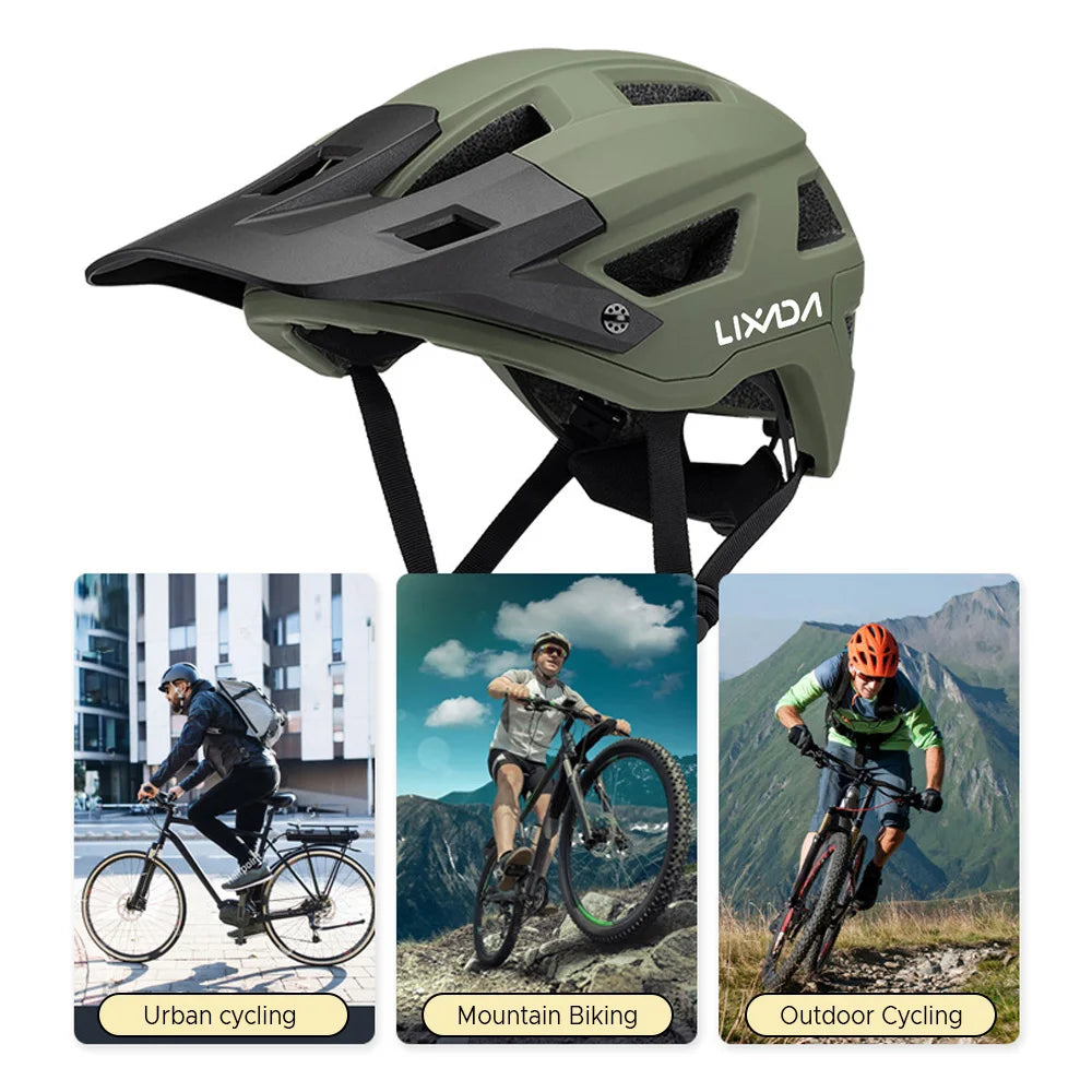 Bike Helmet for Men and Women Mountain Helmet Road Bike Helmet 55-61cm Adjustable Dial Removable Visor Ventilation 14 Air Vents