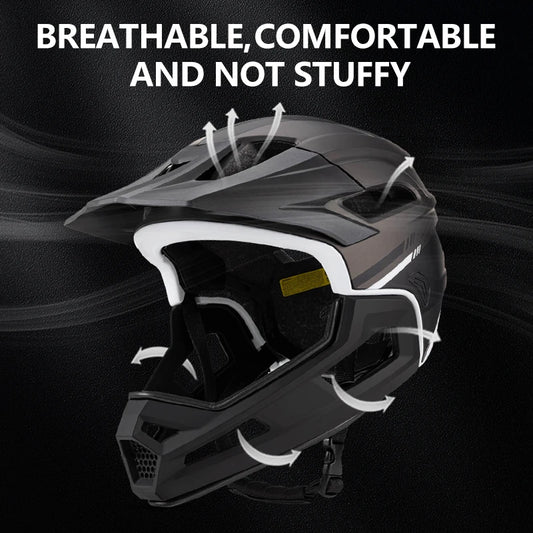 Eastinear's New Adult Bicycle Helmet Full-face Detachable Outdoor Sports Motorcycle Skateboard Riding Helmet